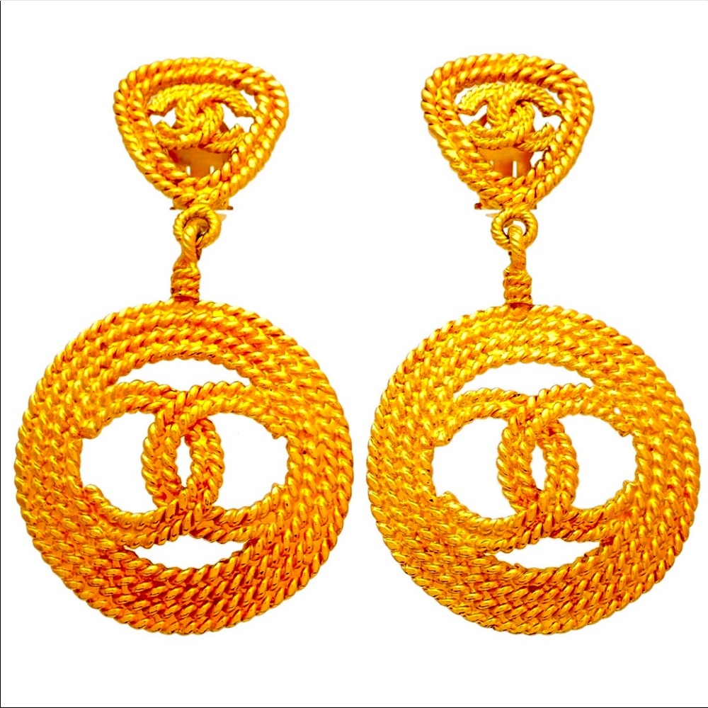 VINTAGE CHANEL DROP EARRINGS RARE